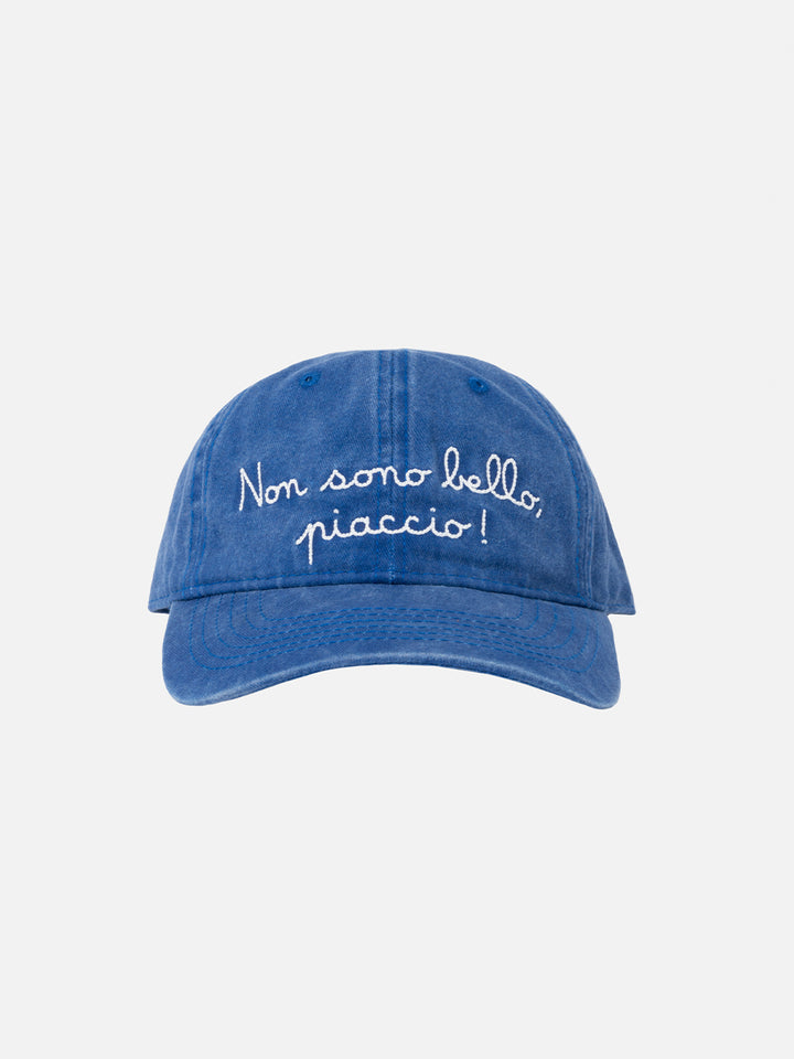 Baseballkappe aus Denim „Davis“ mit „Non sono bello...“-Stickerei | VACANZE DI NATALE SONDERAUSGABE
