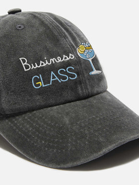 Casquette baseball en denim Davis noir avec broderie Business glass 