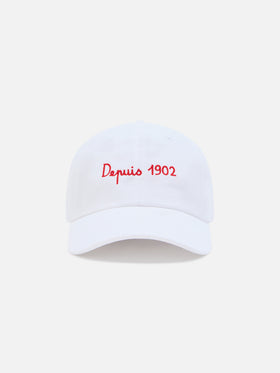 White Davis cotton baseball cap with AS Cannes embroidery | AS CANNES SPECIAL EDITION