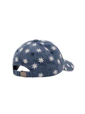 Blue denim ball cap Baseball Jr with daisy embroidery