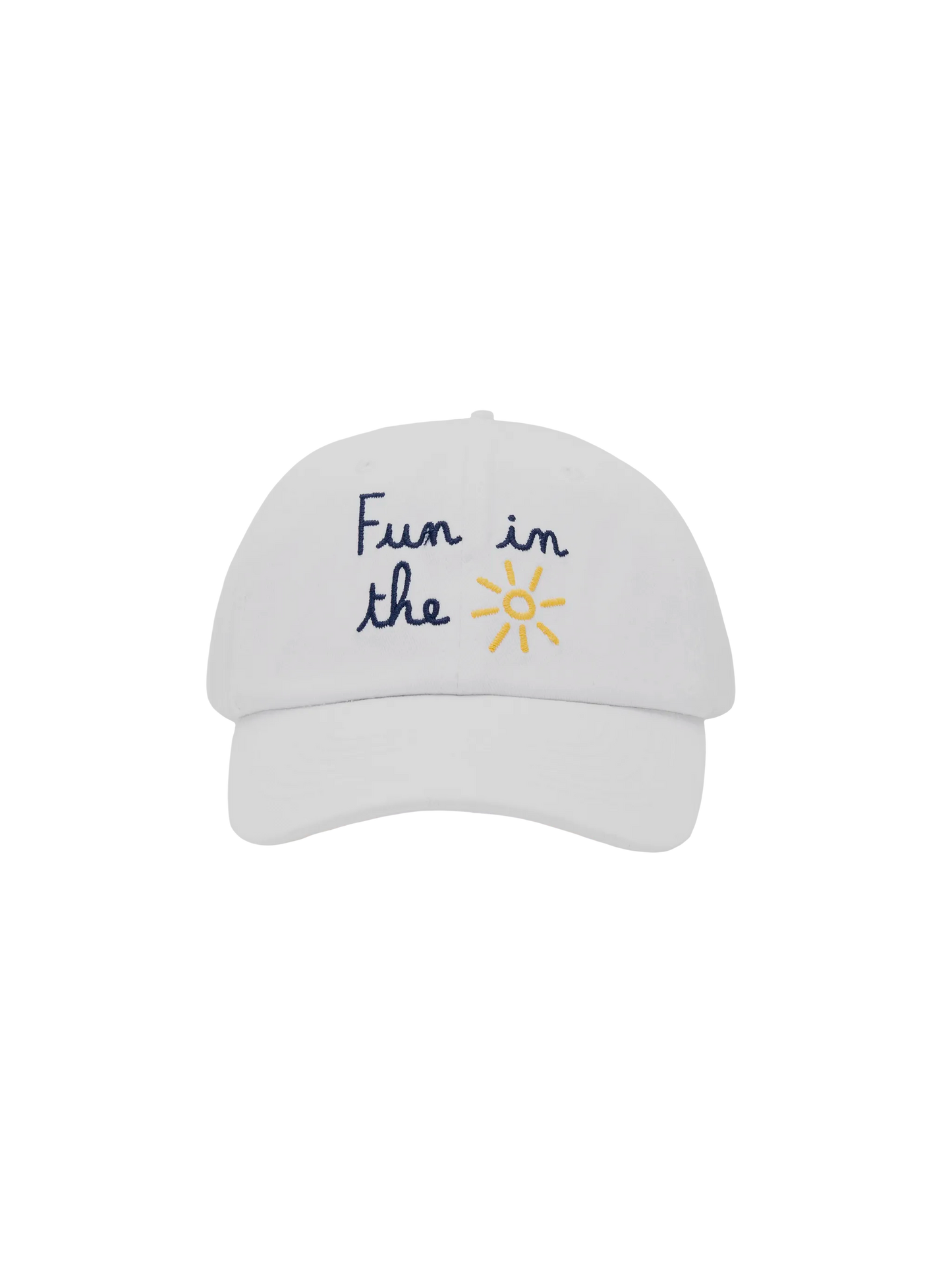 White denim ball cap Baseball Jr with daisy embroidery