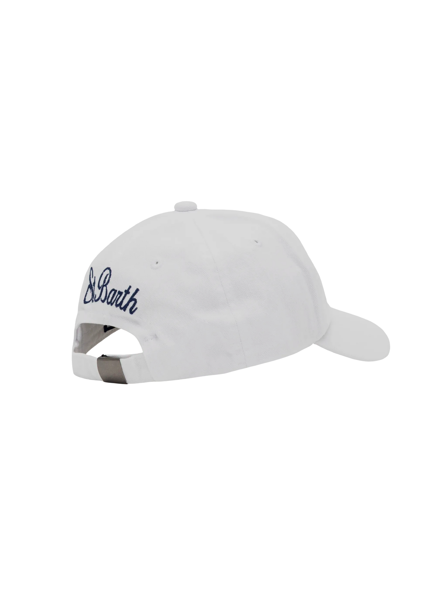 White denim ball cap Baseball Jr with daisy embroidery
