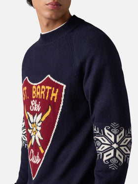 Mezzo dolcevita con stampa Alpine jacquard