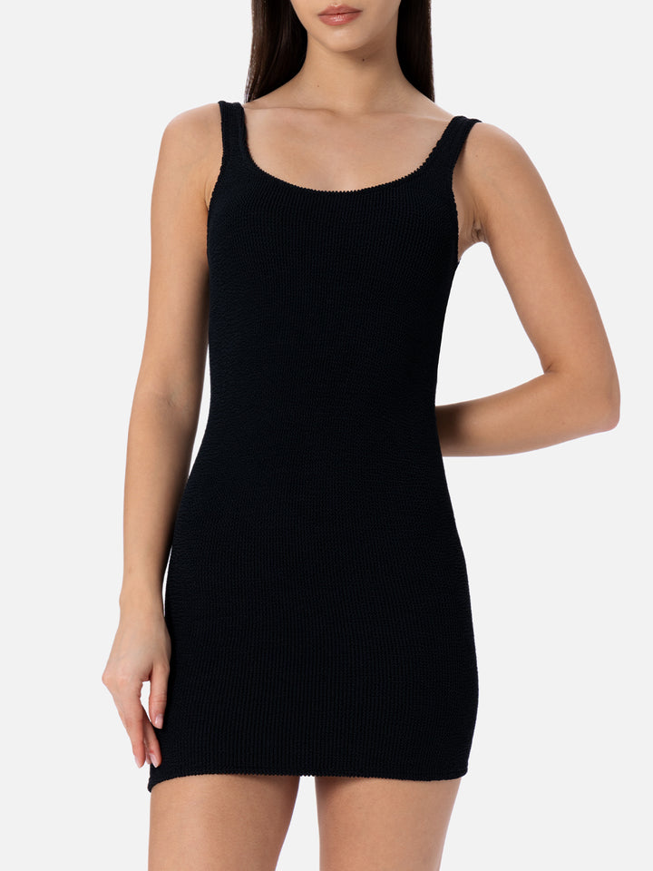 Black crinkle tank dress Deana