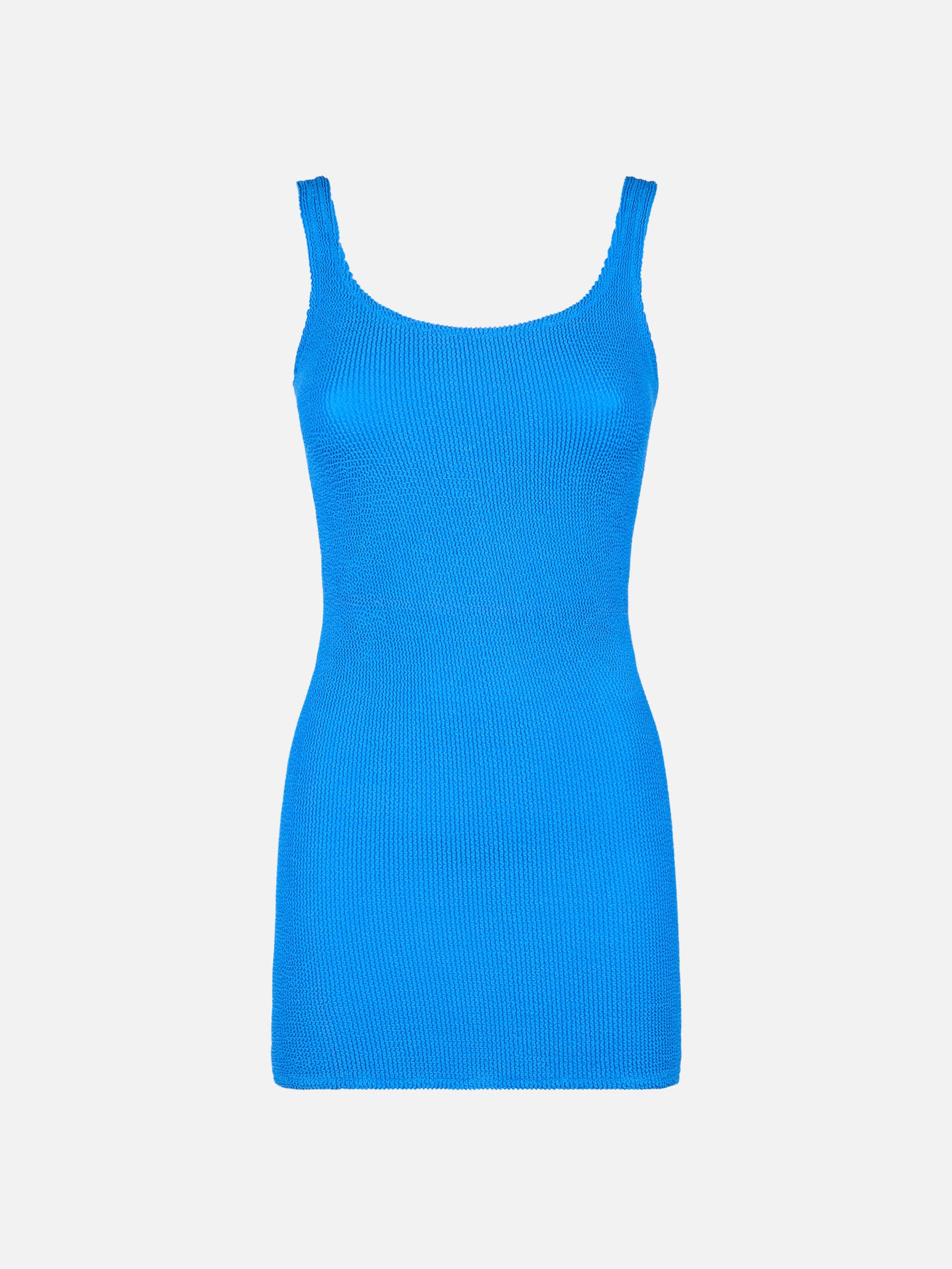 Woman tank bluette crinkle dress - MC2 Saint Barth