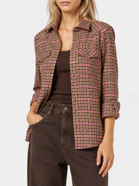 Deer pied de poule overshirt
