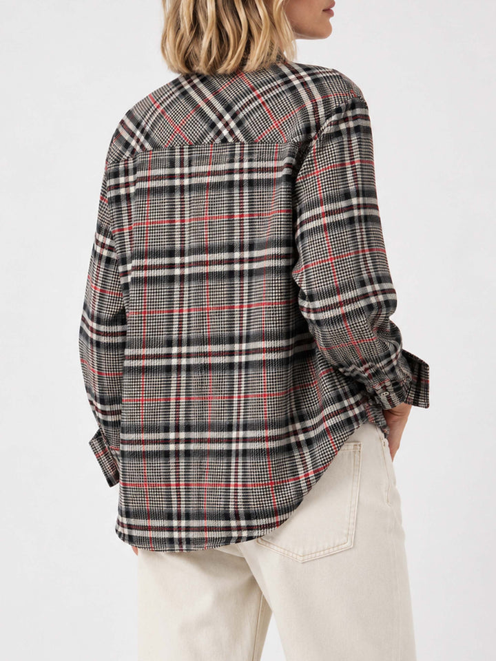 Overshirt Deer con stampa Principe di Galles