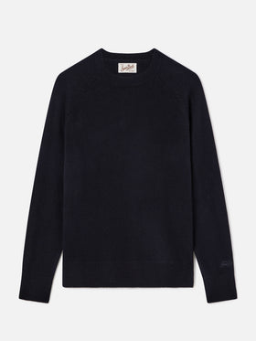 Black Delphine wool crewneck knit