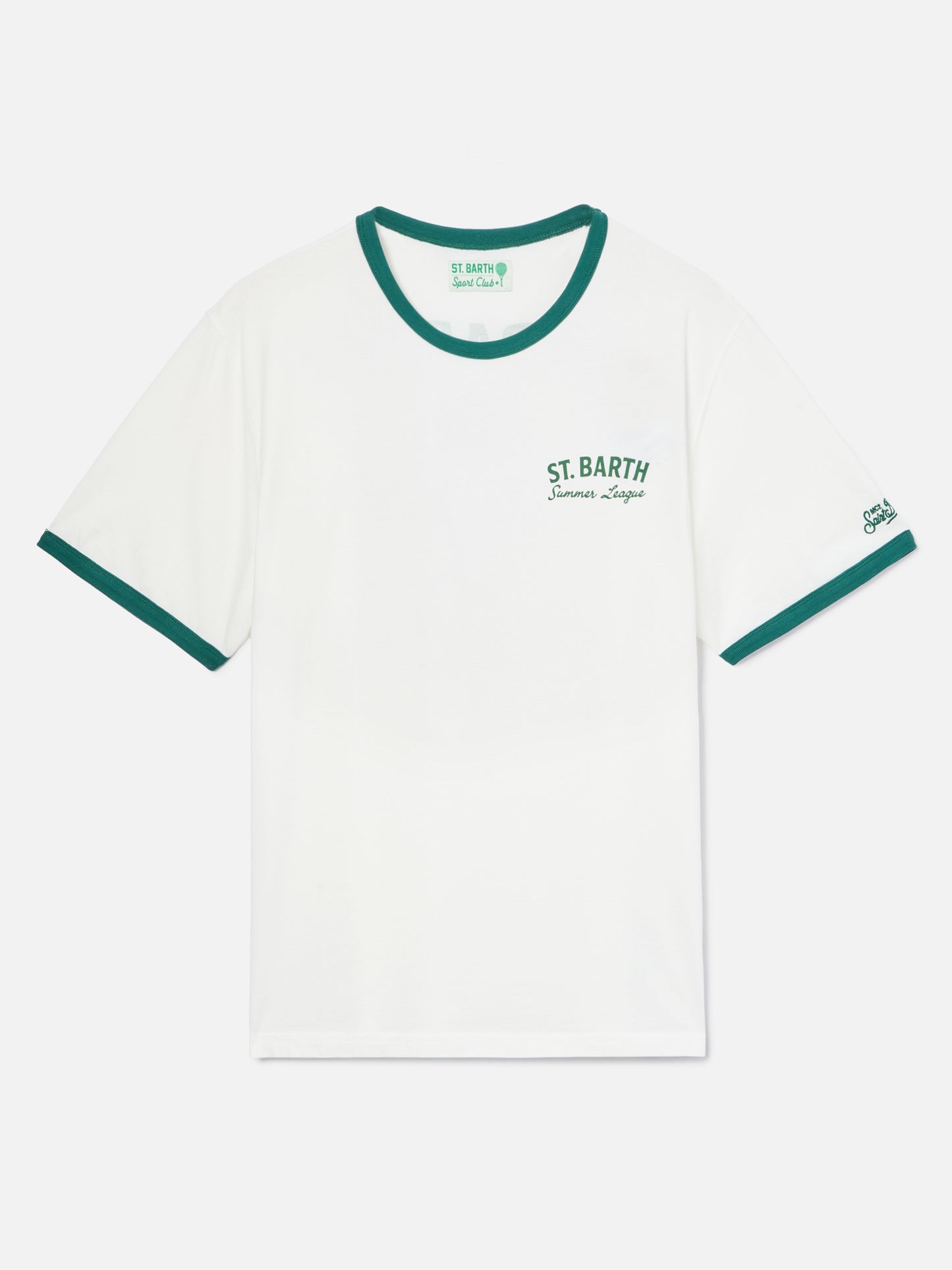 Cream Dean t-shirt with Tennis League print and maxi graphic on the back