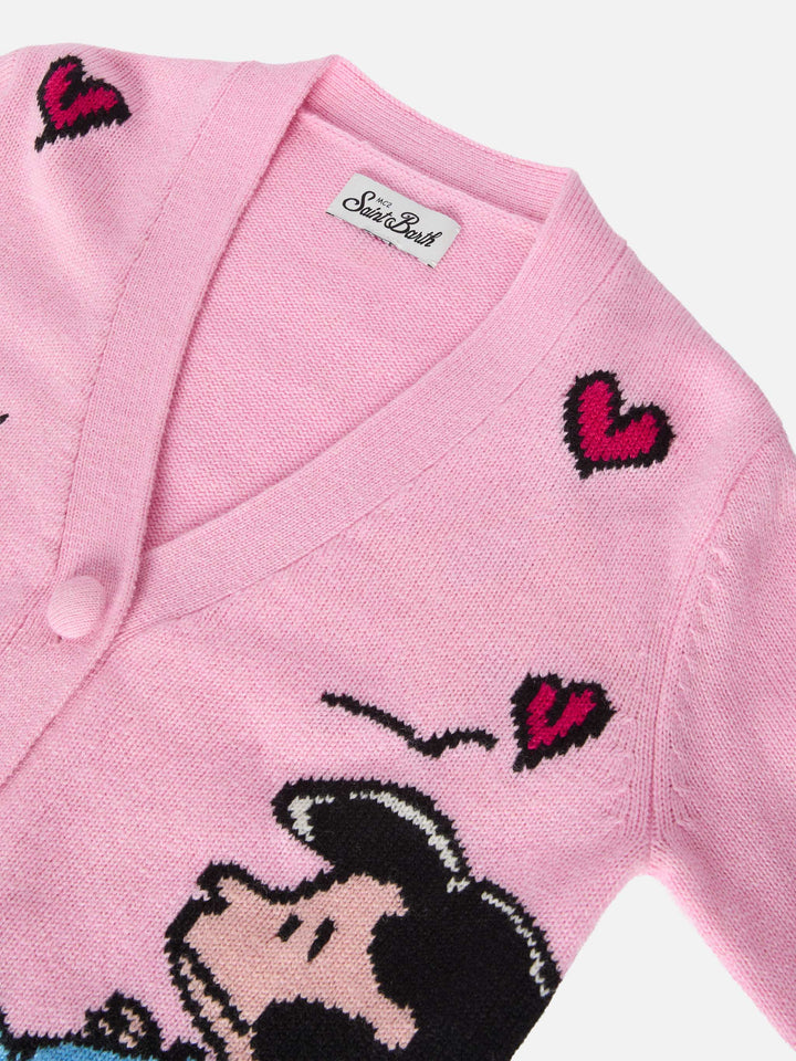 Cardigan  Didy in misto cashmere con jacquard Snoopy | PEANUTS SPECIAL EDITION