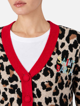 Cardigan corto da donna con ricamo Saint Barth