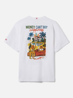 T-shirt Delmar con stampa Money Can’t Buy Happiness e maxi grafica sul retro
