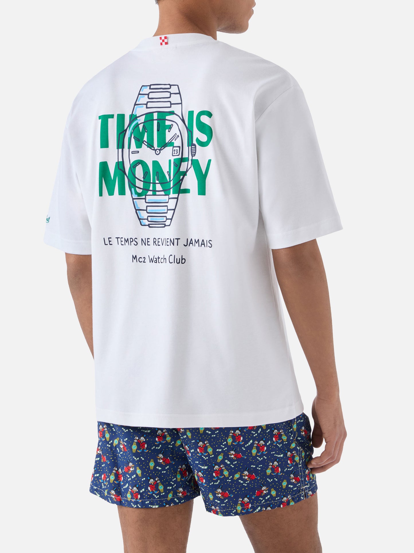 T-shirt Delmar avec imprimé Time Is Money et maxi motif graphique au dos 