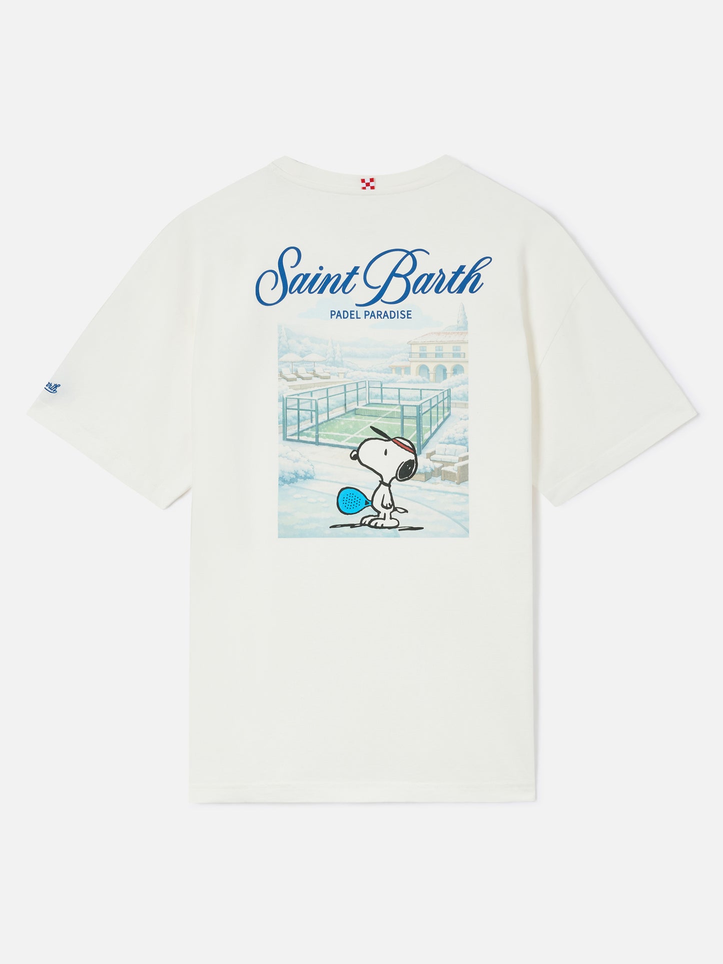 Delmar T-Shirt in Weiß mit Peanuts Padel Paradise-Print 