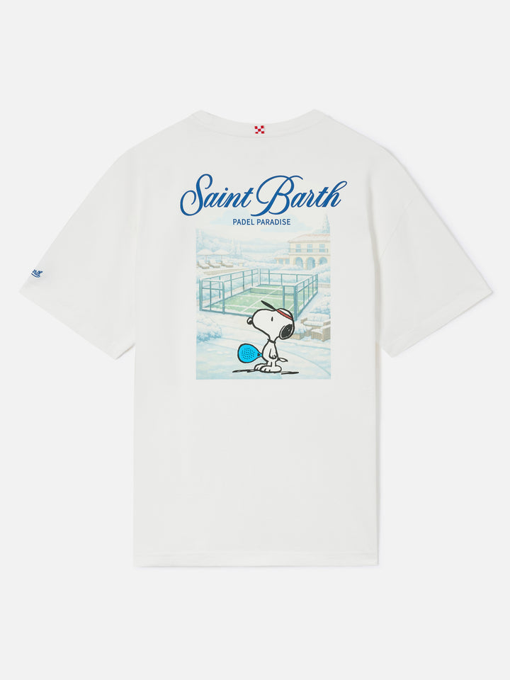Delmar T-Shirt in Weiß mit Peanuts Padel Paradise-Print 