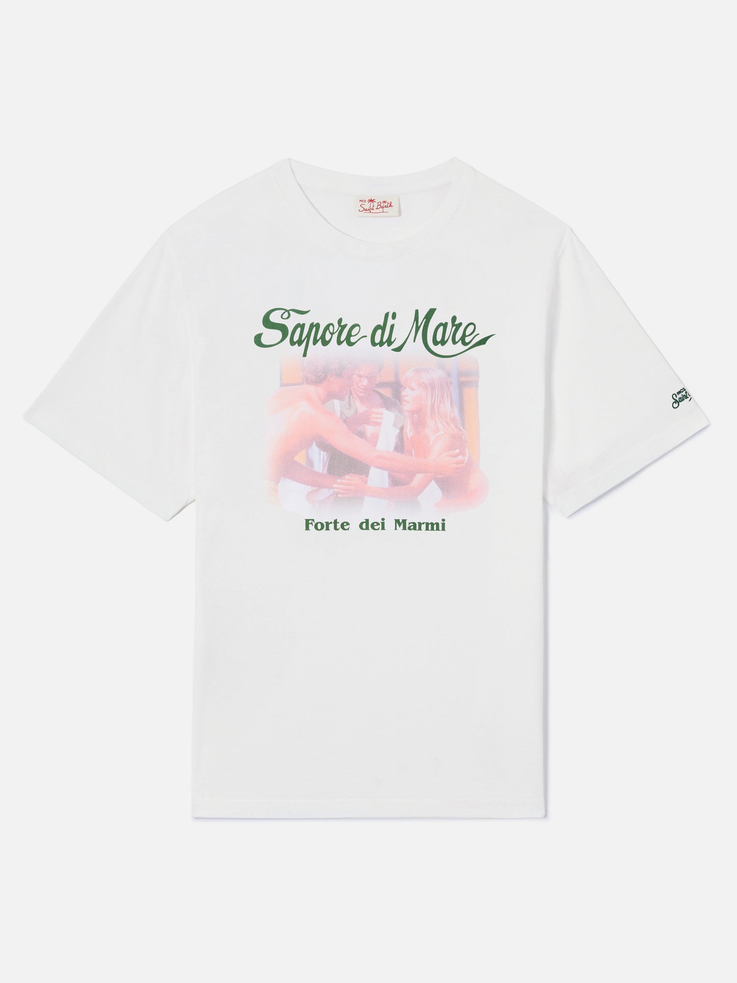 White Denver t-shirt with Sapore di Mare Abbraccio print | Special Edition