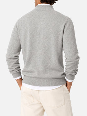 Hellgraues Poloshirt aus BLENDED CASHMERE 