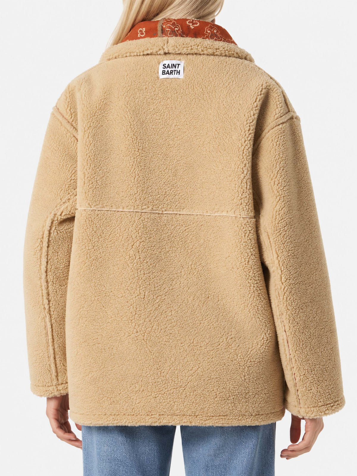 Giacca Dorys reversibile shearling stampa bandana