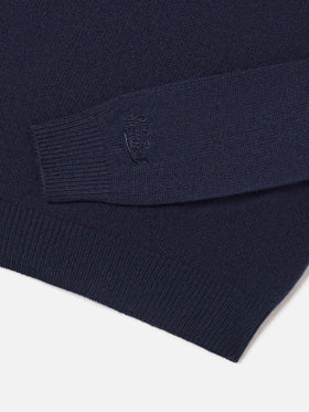 Pull à col rond en maille blue Douglas avec intarsia Non E Colpa Mia 