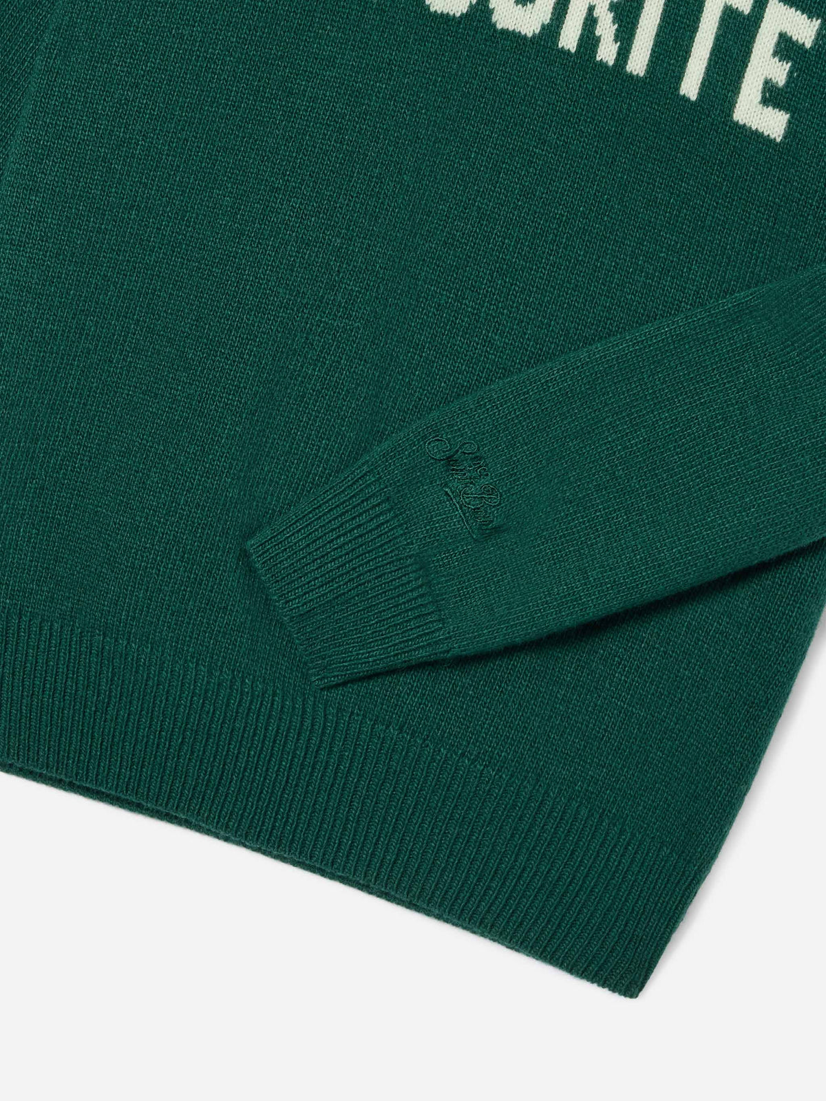 Jersey de punto verde con cuello redondo Douglas con intarsia Uncle's Favourite 