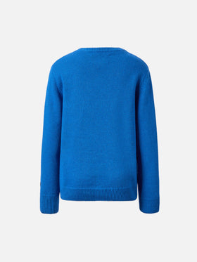 Maglione Douglas in misto cashmere  con jaquard Bello e Tremendo