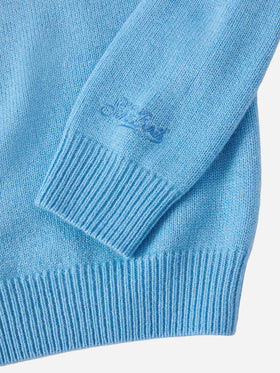 Sweater Douglas in cashmere blend with Me ne vado dai nonni jacquard