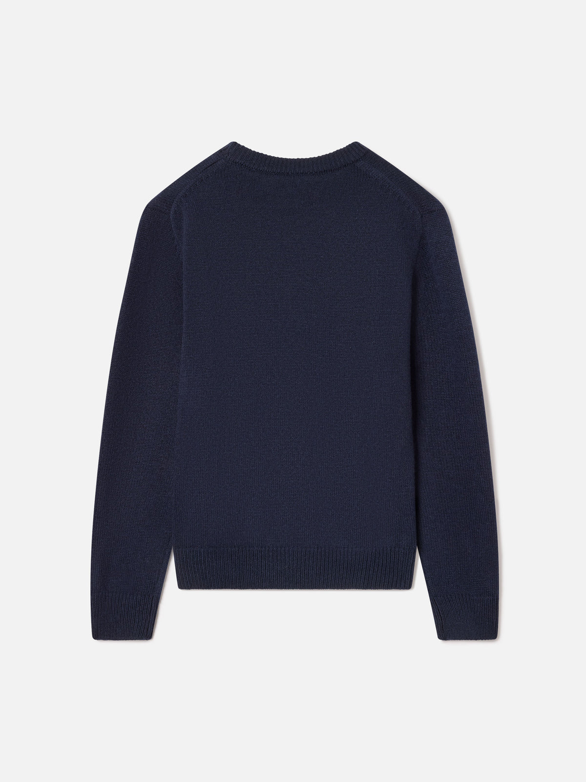 Pull en maille ras-du-cou Navy blue Douglas avec patch ourson 
