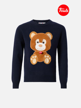 Pullover Douglas aus Kaschmirmischung mit Orso Trudi-Patch | TRUDI SPECIAL EDITION
