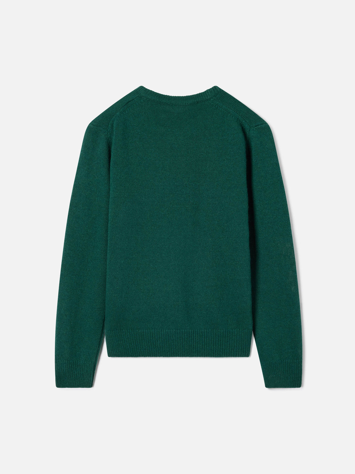 Grüner Rundhals-Strickpullover Douglas mit Piccolo Lord-Stickerei 