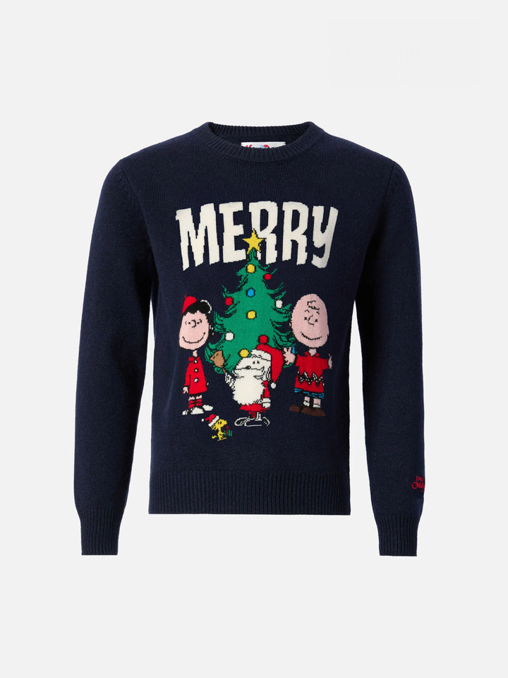 Pullover Douglas aus Kaschmirmischung mit Peanuts-Jacquard | PEANUTS SONDEREDITION