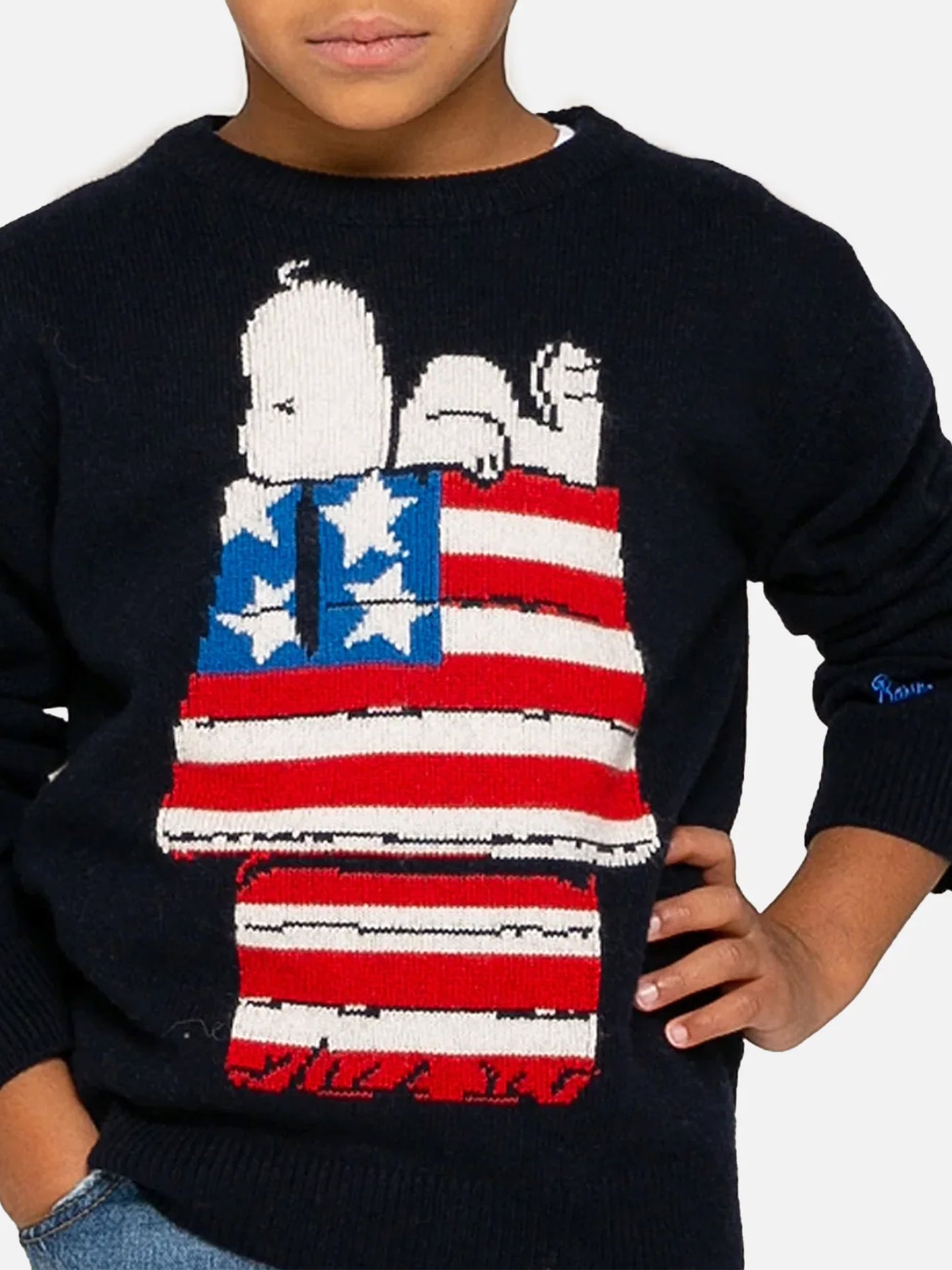 Kinderpullover mit Snoopy-Jacquard-Print | Peanuts™ Sonderausgabe