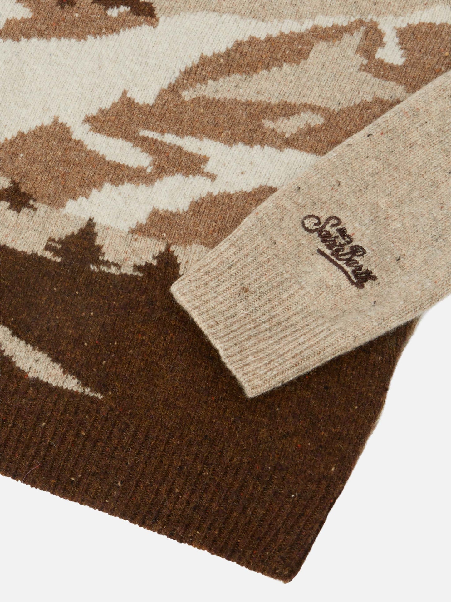 Douglas-Rundhalsausschnitt mit Courchevel-Postkartenjacquard