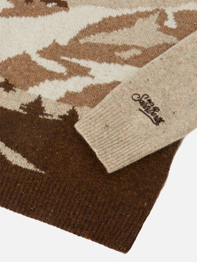 Douglas-Rundhalsausschnitt mit Courchevel-Postkartenjacquard