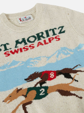 Girocollo Douglas con jacquard  Saint Moritz postcard