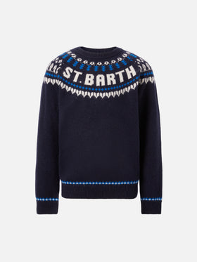 Maglione in alpaca Douglas con jacquard fair isle