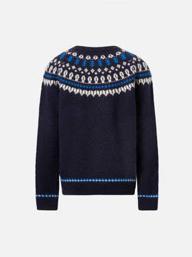 Maglione in alpaca Douglas con jacquard fair isle