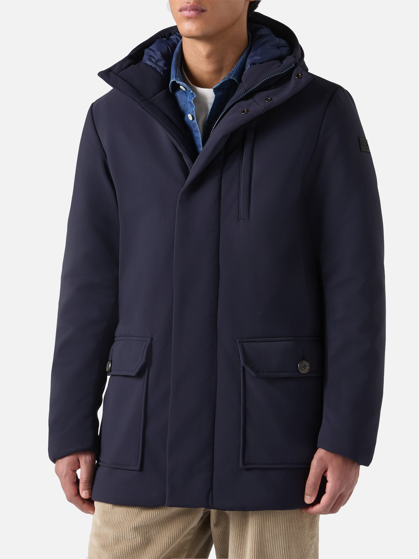 Duke blue navy hooded coat