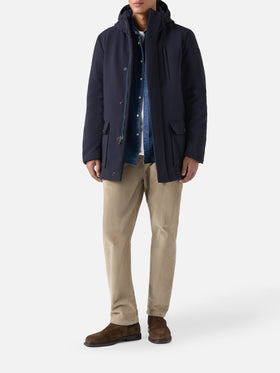 Duke blue navy hooded coat