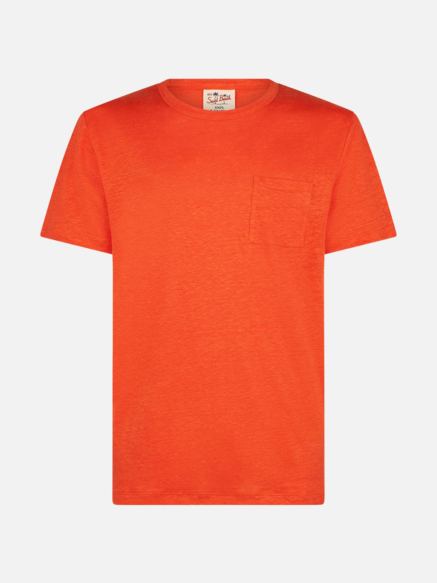 Orange linen Ecstasea T-shirt