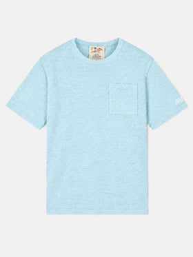 Camiseta de punto de lino verde agua Ecstasea 