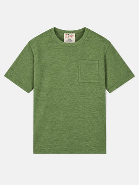 Ecstasea T-Shirt aus leinen in Military Green 