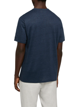 Leinenjersey-T-Shirt Ecstasea mit bedruckter und bestickter Tasche