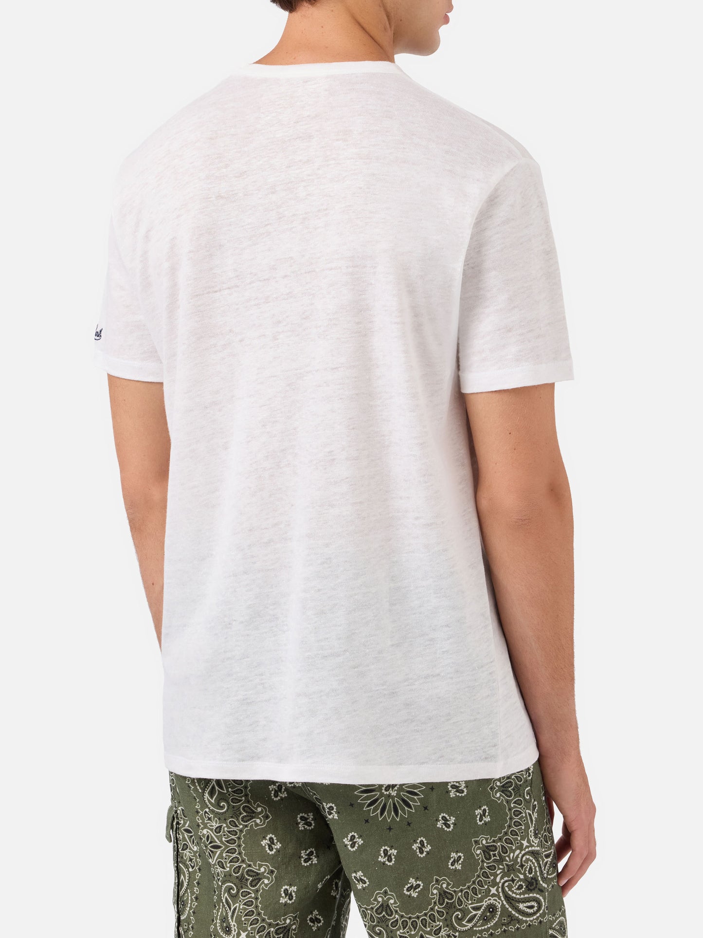 Ecstasea off-white linen jersey t-shirt