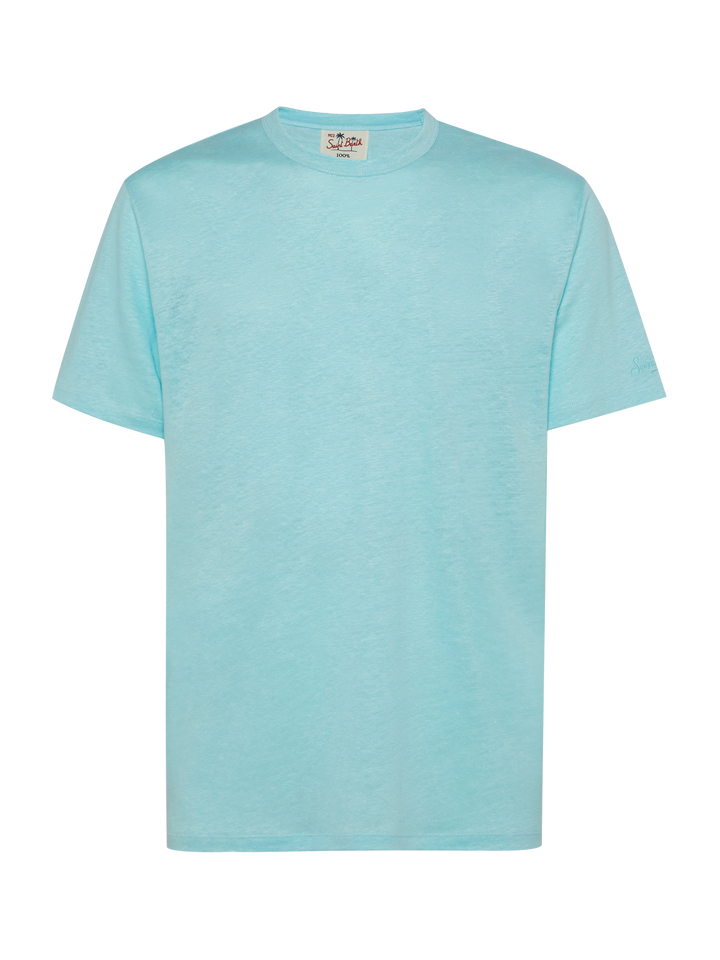 Water green linen jersey t-shirt Ecstasea