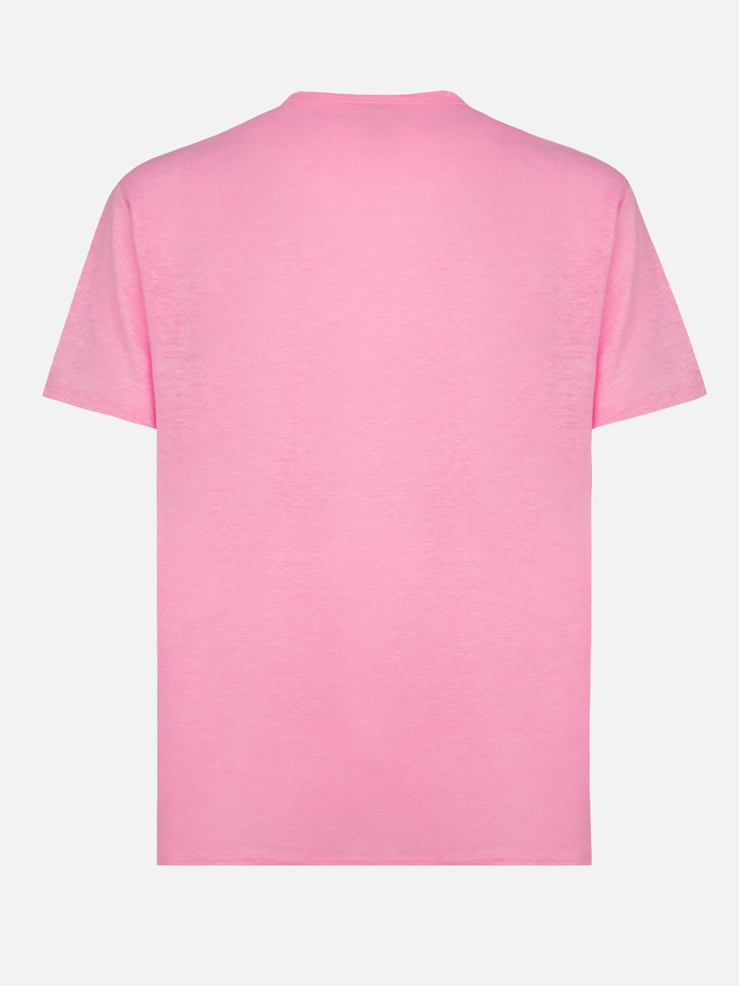 Bubble pink linen jersey t-shirt Ecstasea