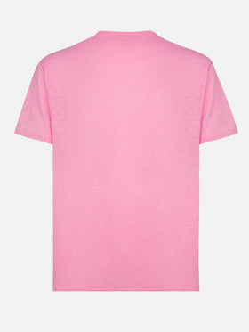 Bubble pink linen jersey t-shirt Ecstasea