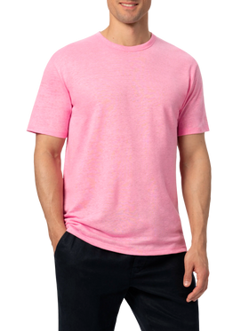 Bubble pink linen jersey t-shirt Ecstasea