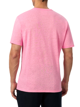 Bubble pink linen jersey t-shirt Ecstasea
