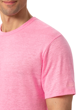 Bubble pink linen jersey t-shirt Ecstasea