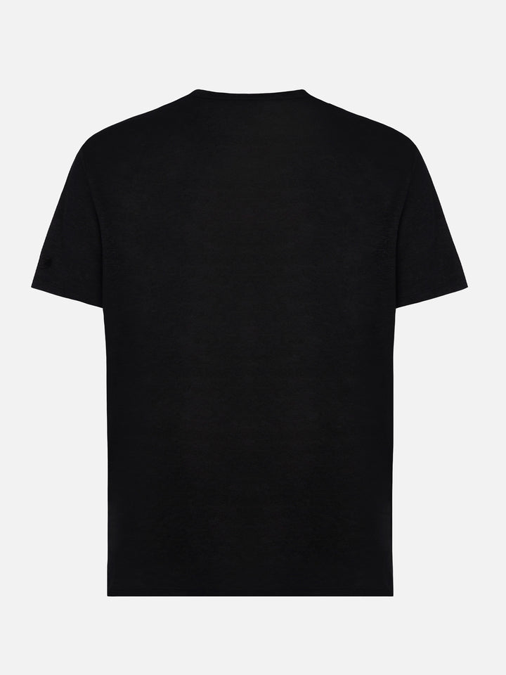 Black linen jersey t-shirt Ecstasea